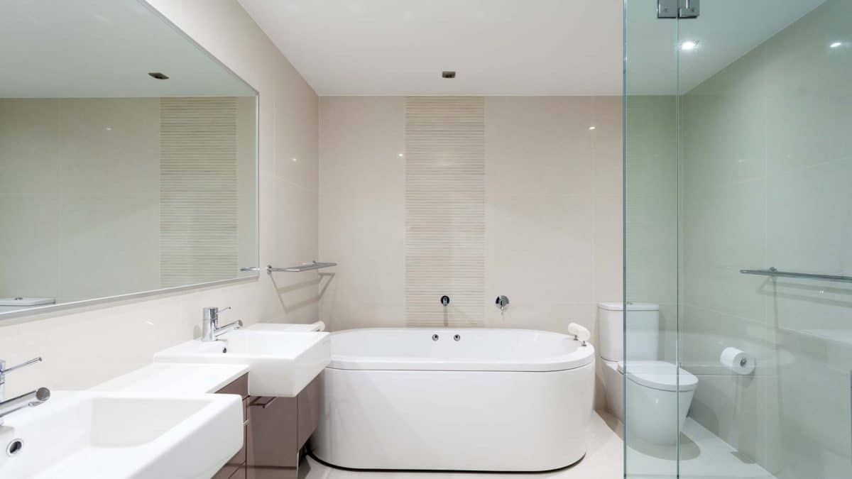 Modern bathrrom in luxury apartment