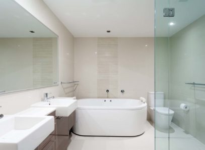 Modern bathrrom in luxury apartment
