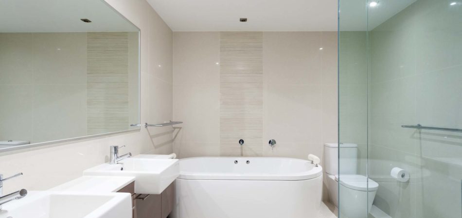 Modern bathrrom in luxury apartment