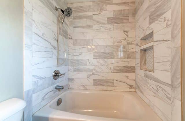 elegant alcove bathtub