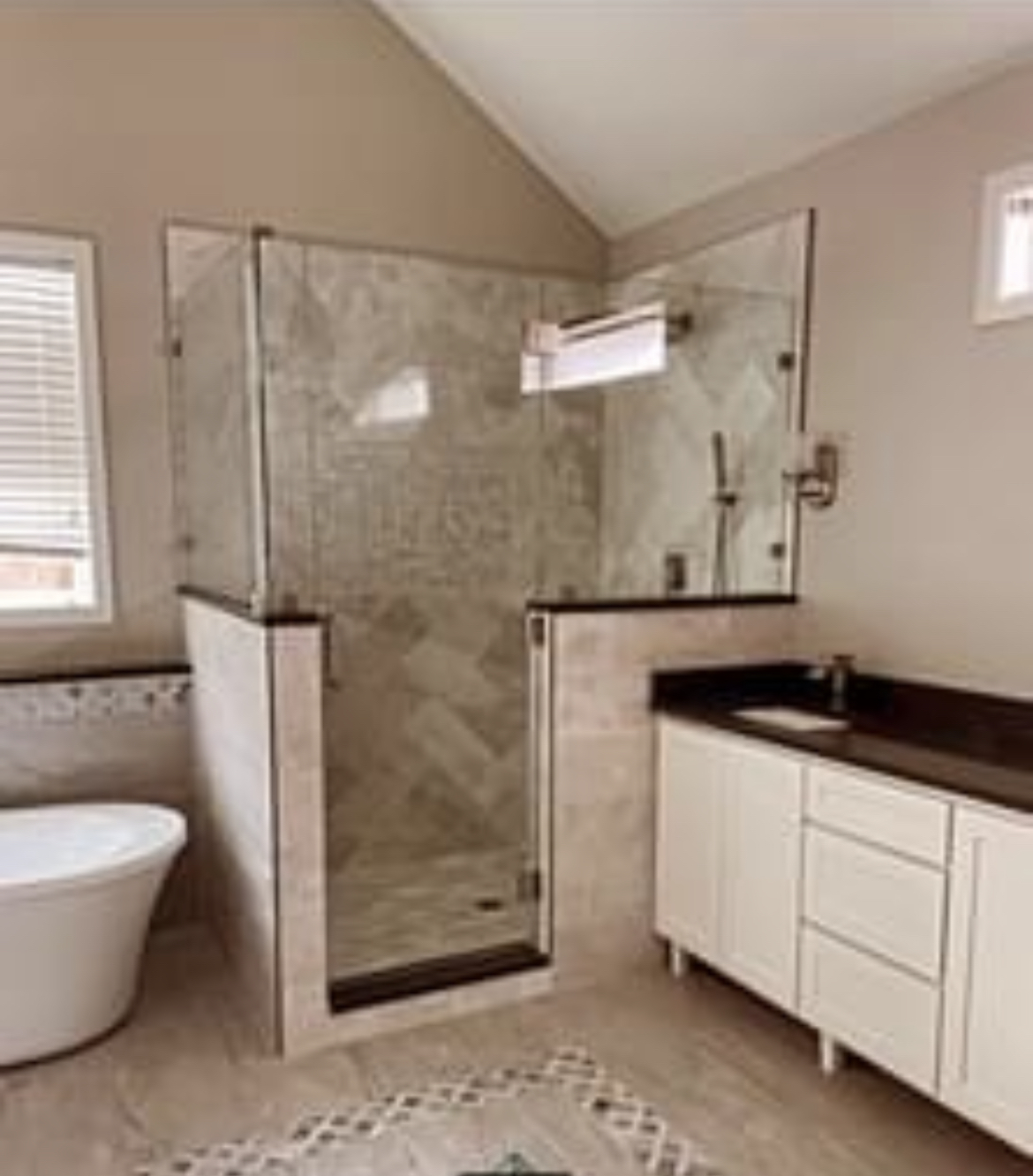 Compact bathroom with tub and sink combination