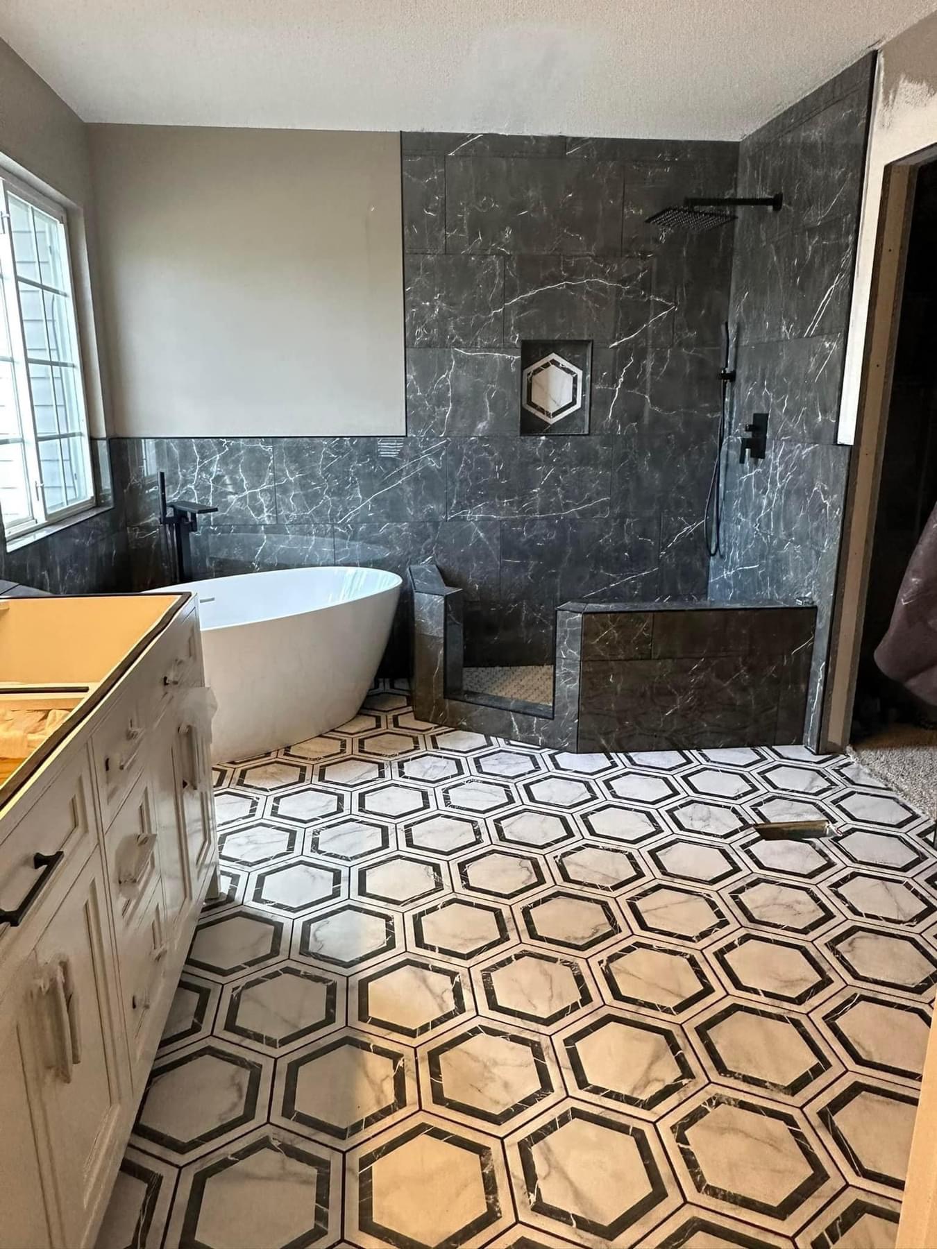 Bathroom finishing touches completing a remodel project - Turnkey Bathtubs